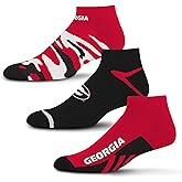 For Bare Feet NCAA unisex-adult Camo Boom 3 Pack Ankle Sock