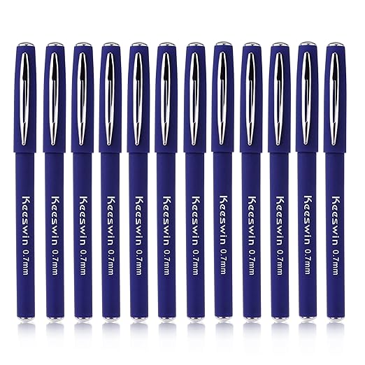 title=keeswin penna, 12er Packs Medium sfera Roller inchiostro gel Penne, 0.7 mm
