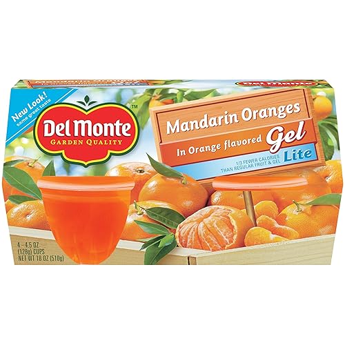 Del Monte Mandarin Oranges in Lite Orange Flavored Gel Plastic