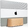 COREMINDED Adjustable Vertical Laptop Stand for Desk, Wooden Laptop Holder, MacBook Pro Stand, Wood Mac Air Dock (Solid Oak)
