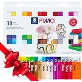 STAEDTLER FIMO Soft Oven-Bake Polymer Clay Gift Set, 30 Colors | Assorted Sampler Modeling Clay Set, Starter Kit for Jewelry Making, Sculpting, Adult Arts and Crafts Supplies &amp; Hobbies
