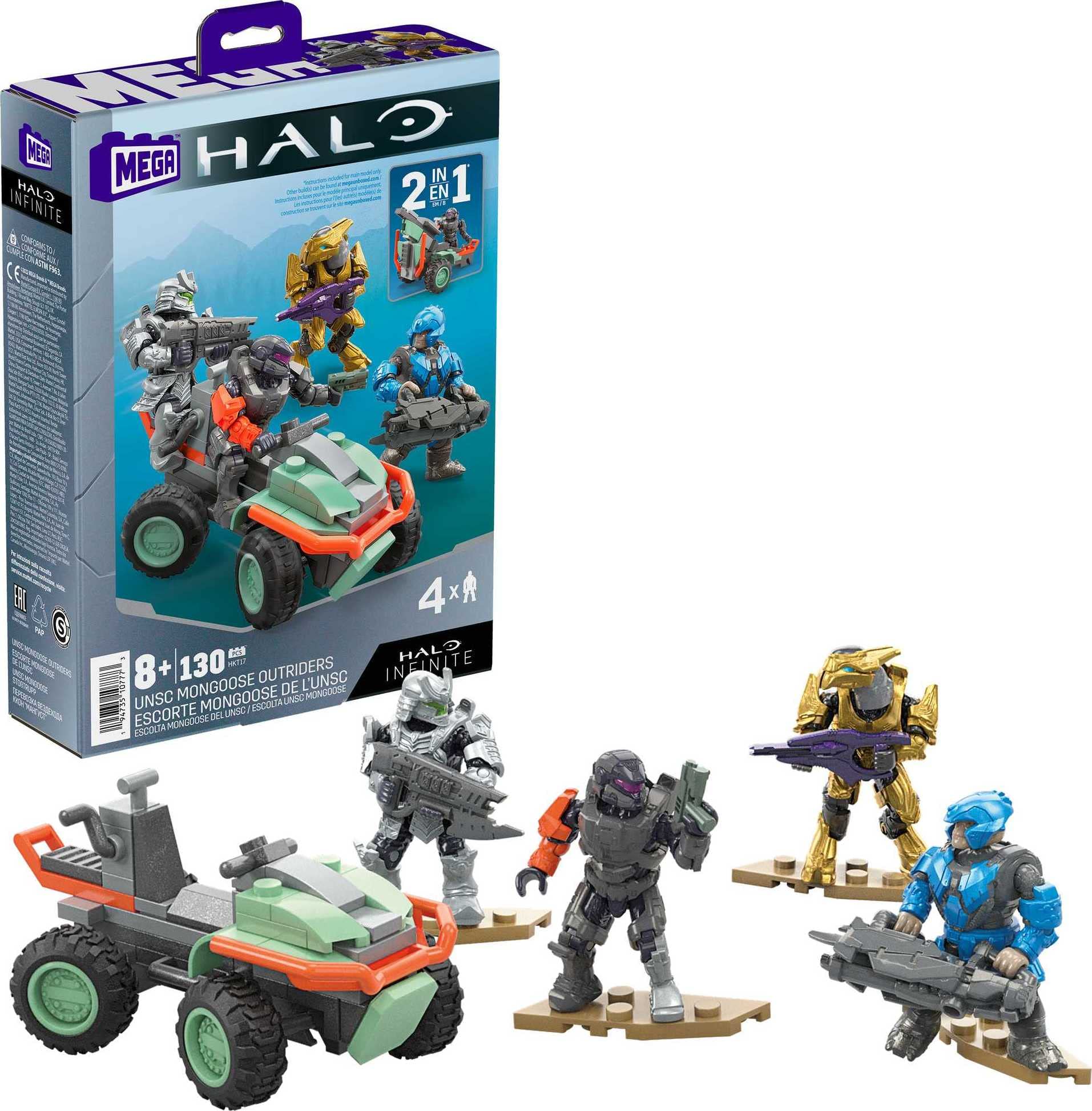 Photo 1 of MEGA Halo Toy Vehicle Building Set, UNSC Mongoose Outrider