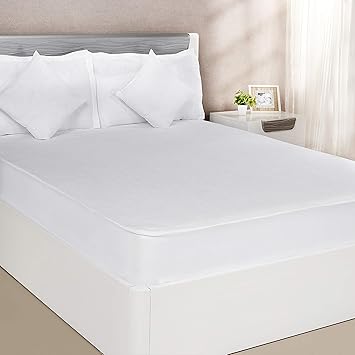 Amazon Brand - Solimo Waterproof Terry Cotton Mattress Protector, 72x60 inches, Queen Size