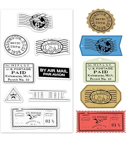 Amazon.com: Postage Clear Stamps, Travel Journey Rubber Silicone