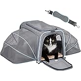 Petsfit Expandable Cat Carrier Dog Carrier,Airline Approved Soft-Sided Portable Pet Travel Washable Carrier for Kittens,Puppi