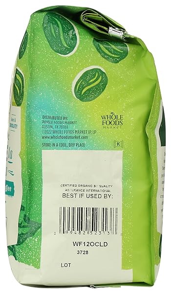 WHOLE FOODS MARKET, ORGANIC CAFÉ LA DUENA WHOLE BEAN COFFEE, MEDIUM ROAST, RICH & BALANCED, SWEET & CHOCOLATEY, 12 OUNCE