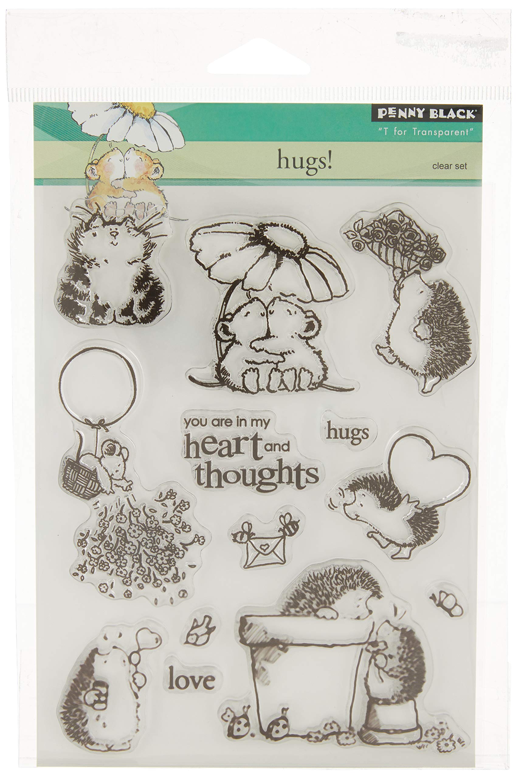 Penny Black 5 x 7.5-inch Clear Stamps Sheet-Hugs