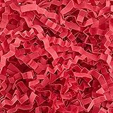 1 LB Crinkle Cut Paper Shred Filler, Red Crinkle