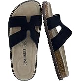 CUSHIONAIRE Women's Wisdom Cutout Leather Slide Sandals