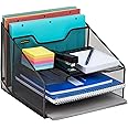 Mind Reader Desktop Organizer, Vertical File Holder, Paper Trays, Office, Metal Mesh, 12.5"L x 11.5"W x 9.5"H, Black