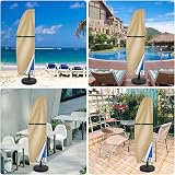 Teynewer Parasol Cover Cantilever 2 Sizes Waterproof UV Windproof Khaki view 6