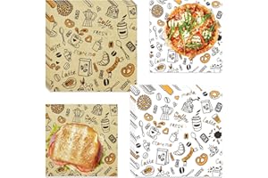 ANNBAKING 400 Pcs Premium Deli Paper Sheets, 7"x7" Water & Grease Resistant, Greaseproof Liners for Food Boats, Baskets, BBQ, Picnic, Tray Liner