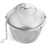 Extra Large Stainless Steel Twist Lock Mesh Tea Ball Tea Strainer Filter Spice Infuser 11cm/4.3 inch