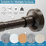 WELDUN Extendable Curtain Tension Rod 48-154 cm Bronze No Drill view 3