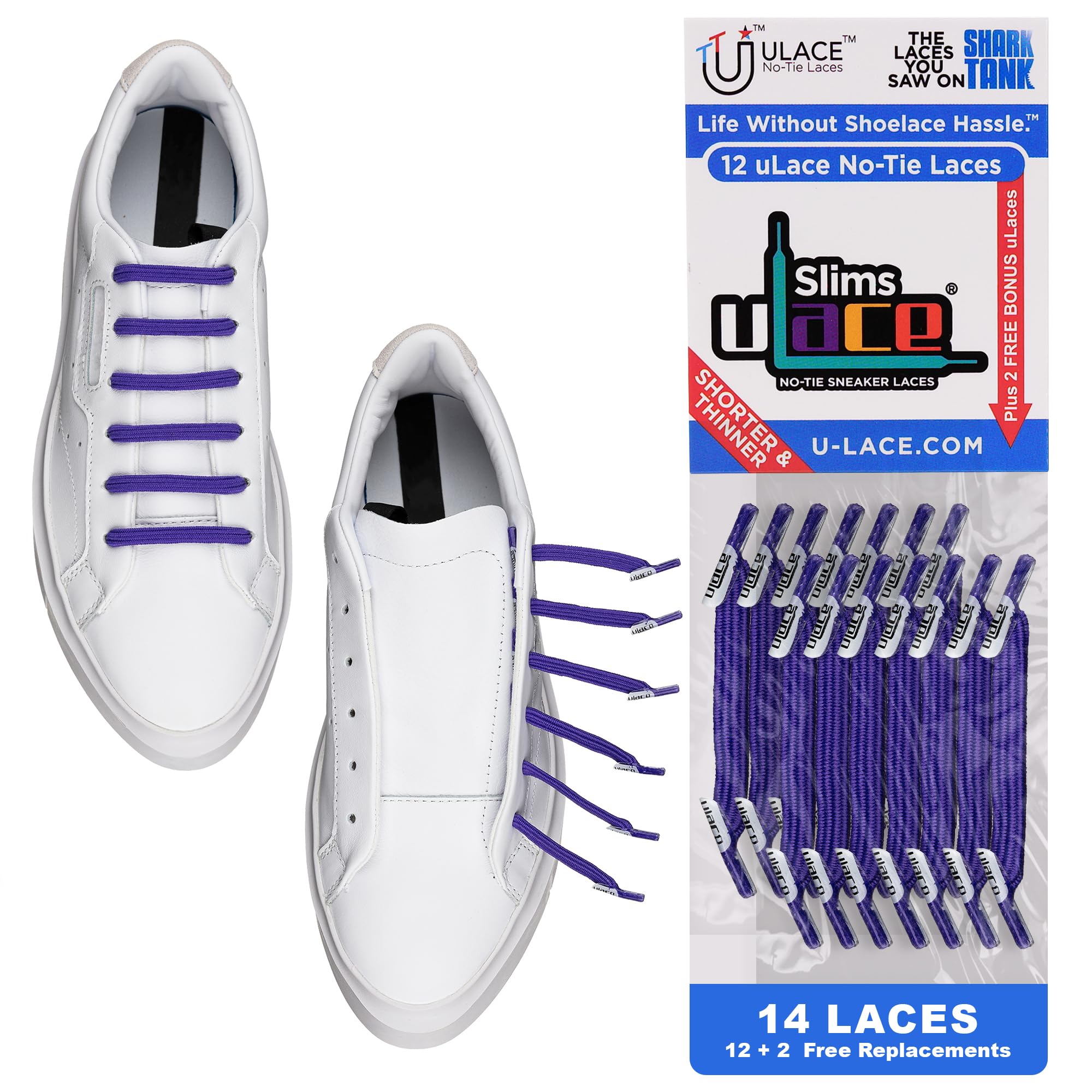 uLace Slims Double Pack - Bright Purple
