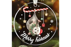 TEEBIM Opossum Ornament - Opossum Christmas Ornaments - Opossums Gifts for Women, Men - Cute Animals Opossums Lovers Gifts - Acrylic Christmas Ornament 2025