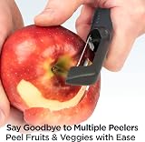 Deiss PRO Swivel Vegetable Peeler Stainless Steel Black Ergonomic Handle view 6