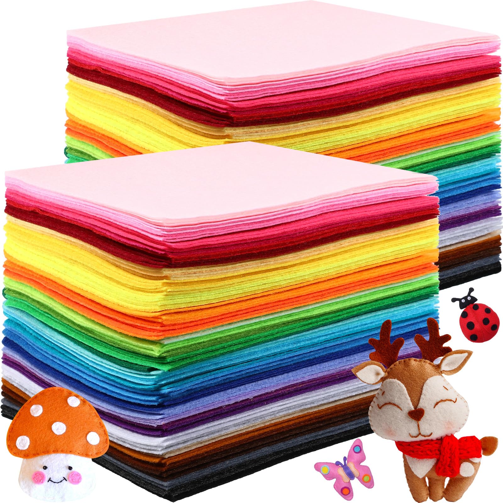 Photo 1 of Moukeren 460 Pcs Felt Sheets Bulk 1 mm Thick Soft Felt Fabric Sheet 20 Assorted Colors for DIY Craft Sewing Squares Nonwoven Patchwork (12 x 8 Inch)