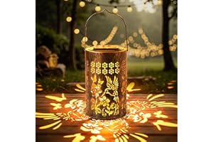 FUSSION Hummingbird Solar Lanterns Outdoor Waterproof Garden Decor Birthday Gifts for Women, Mothers Day Gifts for Mom, Hanging Solar Lantern Decorations for Yard Patio Porch Deck Backyard Outside
