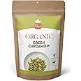 SPICY ORGANIC Jumbo Size Green Cardamom Pods - 4 oz - 100% Pure USDA Organic - Non-GMO, Gluten-Free - Comes in a Resealable Pack - Freshly Harvested - 90 Servings Per Container