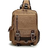 Sechunk Canvas Messenger Bag Sling Bag Crossbody Bag Shoulder Bag Retro Cross Body Handbags