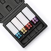 MIXPOWER 1/2" Drive Wheel Protector Impact Socket, 4 pcs Thin Wall Deep Impact Socket Set, Durable Plastic Sleeve Lug Nut Socket, 6 Point, Metric, 17mm,19mm,21mm,22mm