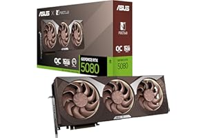 ASUS GeForce RTX™ 5080 16GB GDDR7 Noctua OC Edition (Three Noctua NF-A12x25 G2 PWM 120mm Fans, 16GB DDR7, Optimized Vapor Cha