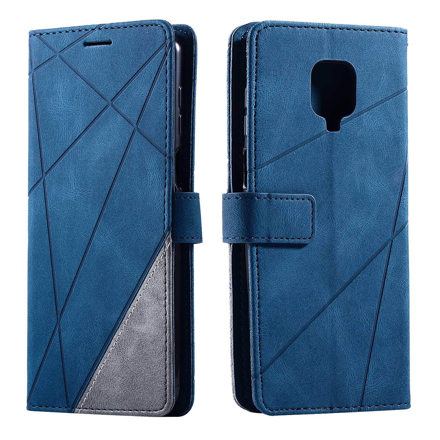 SONWO Case for Xiaomi Redmi Note 9 Pro Case, Premium Leather Flip Wallet Case Magnetic Closure Card Slots Kickstand Phone Case for Xiaomi Redmi Note 9 Pro, Blue