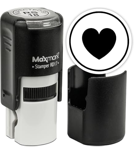 Mini Stampers Personalized Round Rubber Stamp - Custom Self-Inking COLOP Mini Stamper With Blue Ink (10-12mm) Personalized Self Inking Stamp