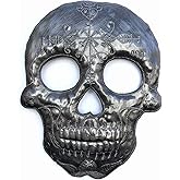 It's Cactus Veve Bossou Skull Metal Wall Hanging Sculpture, Day of the Dead Skull Skeleton Artwork, Handmade in Haiti, Recycled Metal 7.6 X 9.75 Inches Halloween Decorations Indoor Outdoor