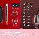 COMFEE Retro Style 800W 20L Microwave Oven Passionate Red CM-M202RAF(RD) view 4