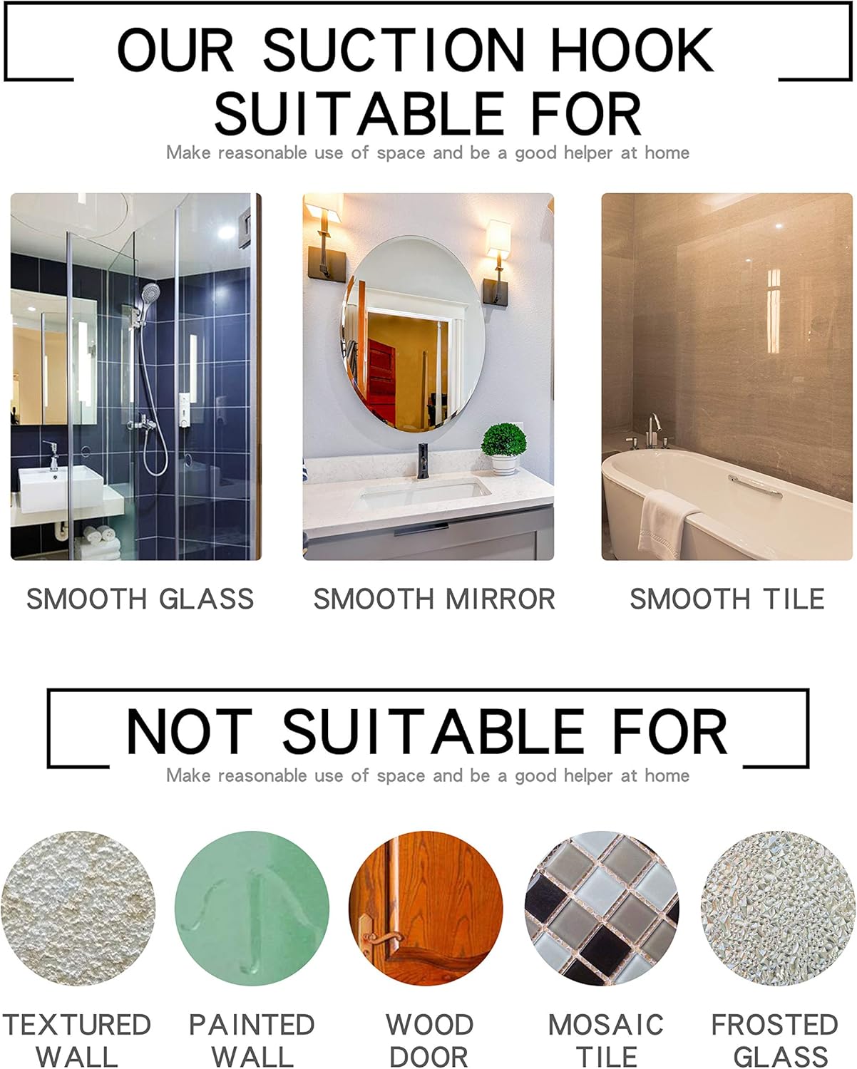 Ettori Fog-Free Shower Mirror Bathroom Fogless Shaving Bathtub Power Lock Suction: Kitchen & Dining