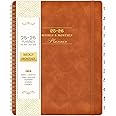 2025-2026 Planner - July 2025 - June 2026, Planner 2025-2026, 8" x 10", Weekly Monthly Planner, Academic Planner, Leather Brown Cover, Spiral Bound
