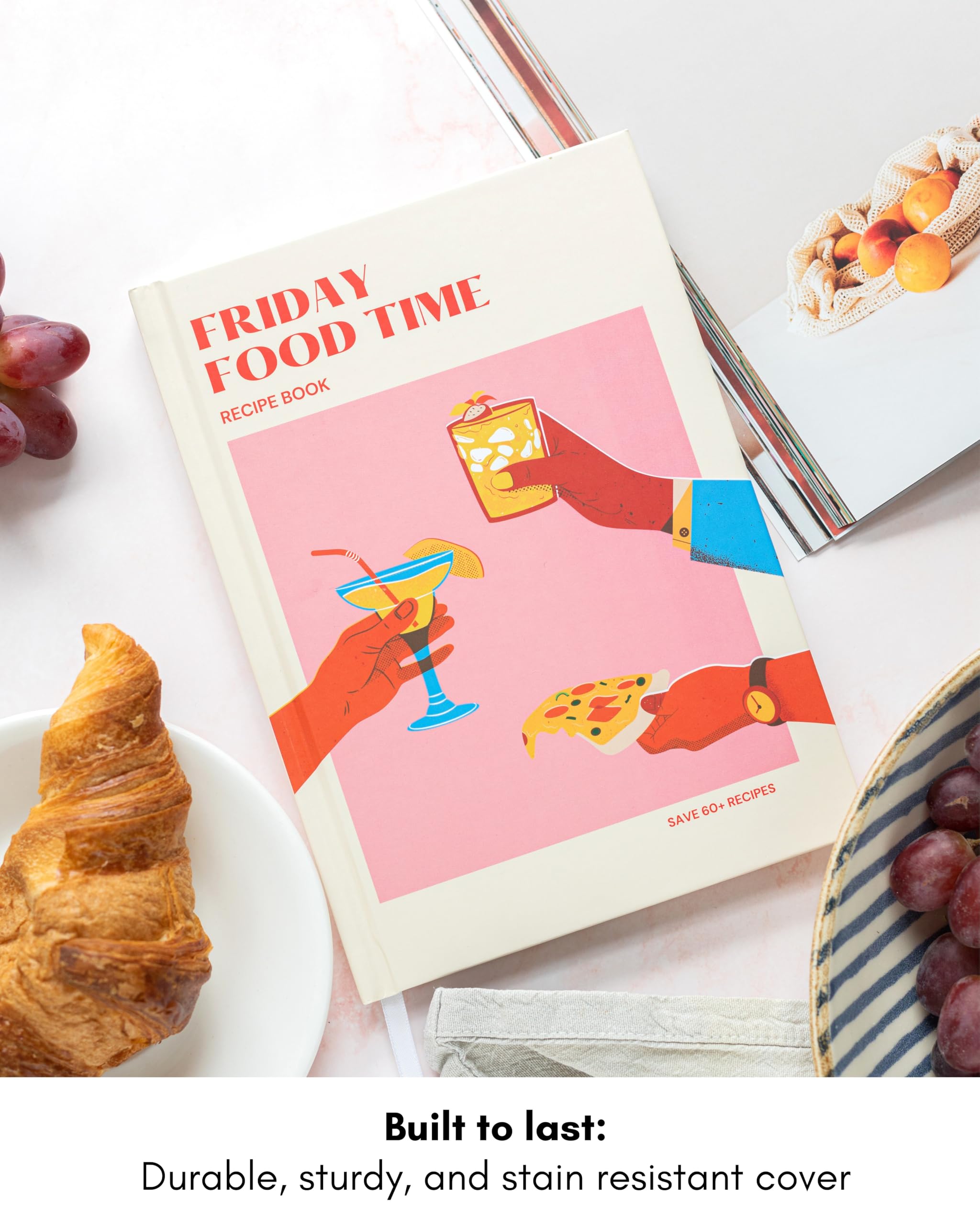 Lamare Blank Recipe Book to Write in Your Own Recipes – Cute DIY Cookbook & Recipe Journal – Perfect Blank Recipe Notebook for Family Keepsakes