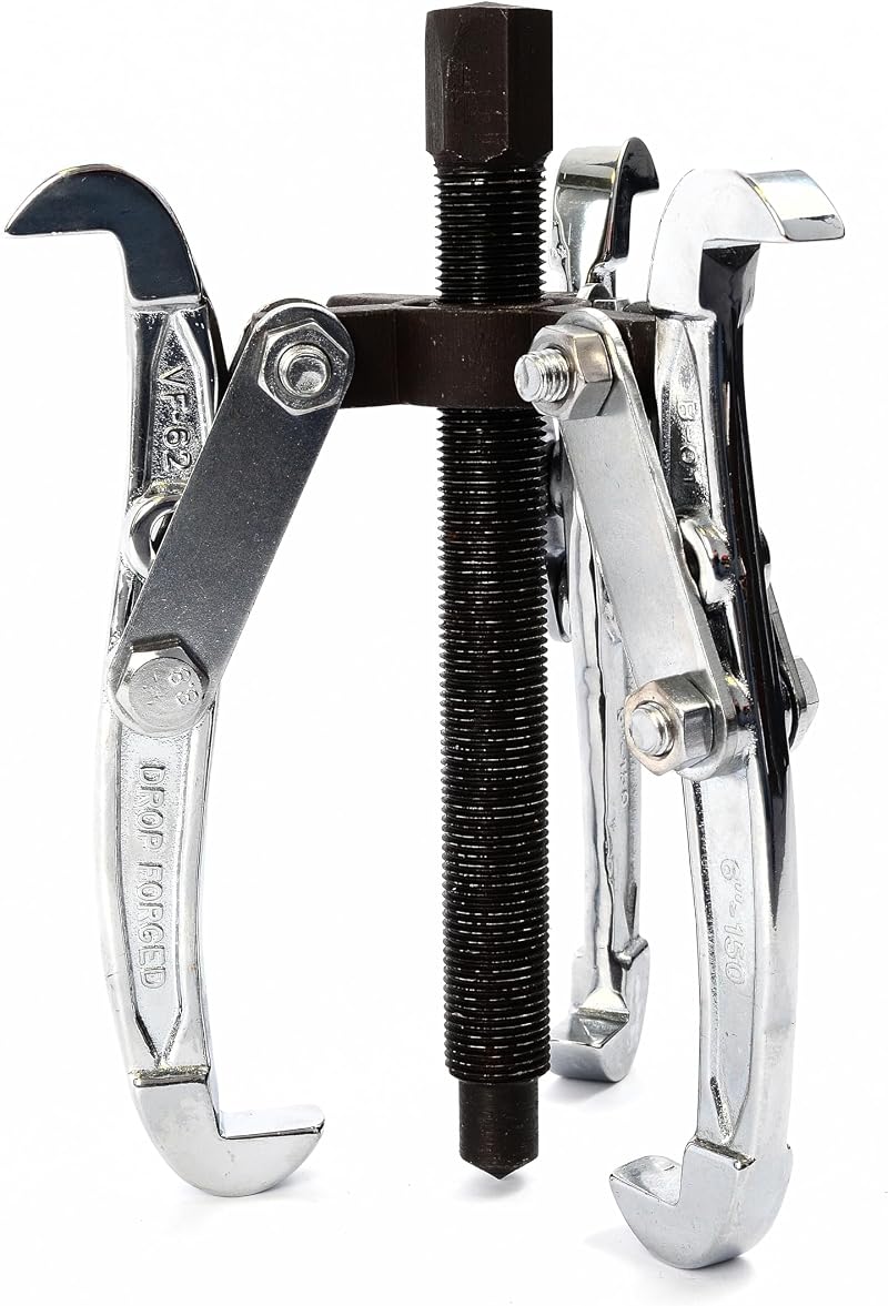 Hilka Pro Craft 6-Inch 2/3 Leg Gear Puller Forged Steel Bearing Remover Silver