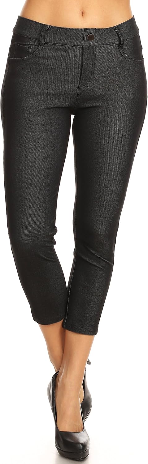 colored capri jeggings