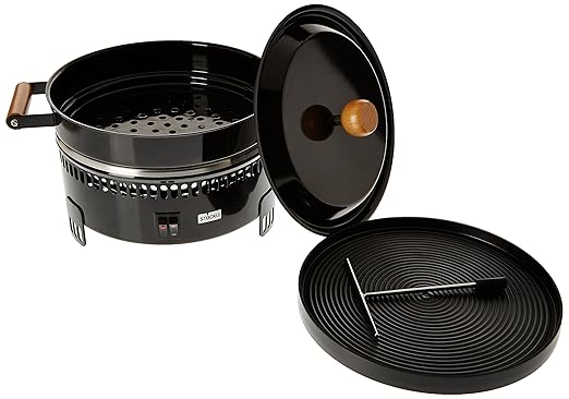 Stöckli Ofen Marroni mit Grillplatte, schwarz, 2 Stufen-Schalter, 0085.52