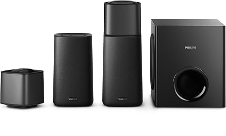 Philips CSS5235Y Surround On Demand Kinolautsprecher (abnehmbare Rücklautsprecher, kabelloser Subwoofer, HDMI ARC, Bluetooth,