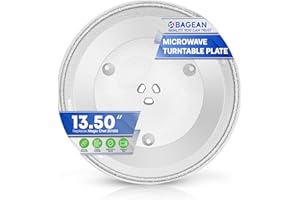 BAGEAN Microwave Plate Replacement 13.4 inch Fits Magic Chef 207600 Microwave Turntable Plate - Exact Replacement Microwave Glass Plate - Spinning Oven Dish Tray for Better Reheating and Cooking