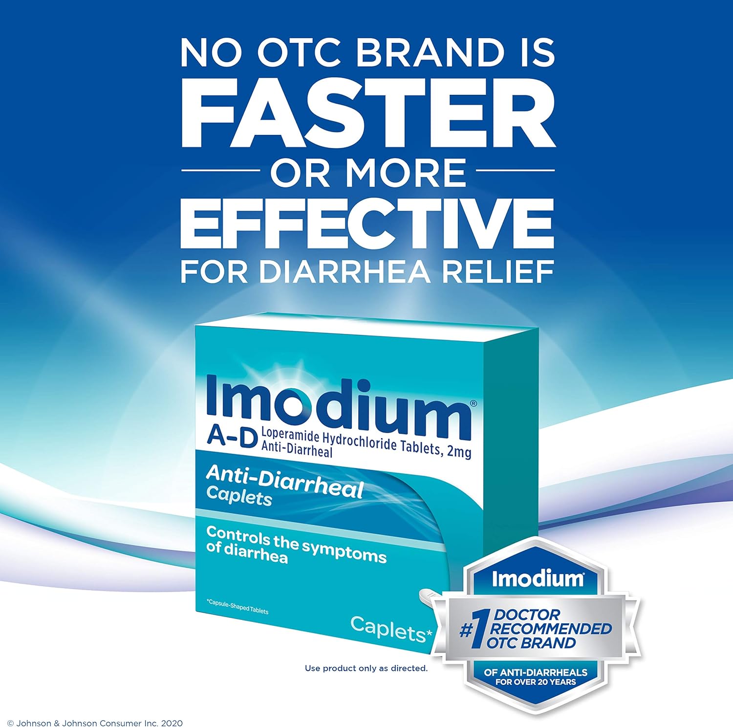 Imodium A-D Diarrhea Relief Caplets, Loperamide Hydrochloride, 24 ct: Health & Personal Care