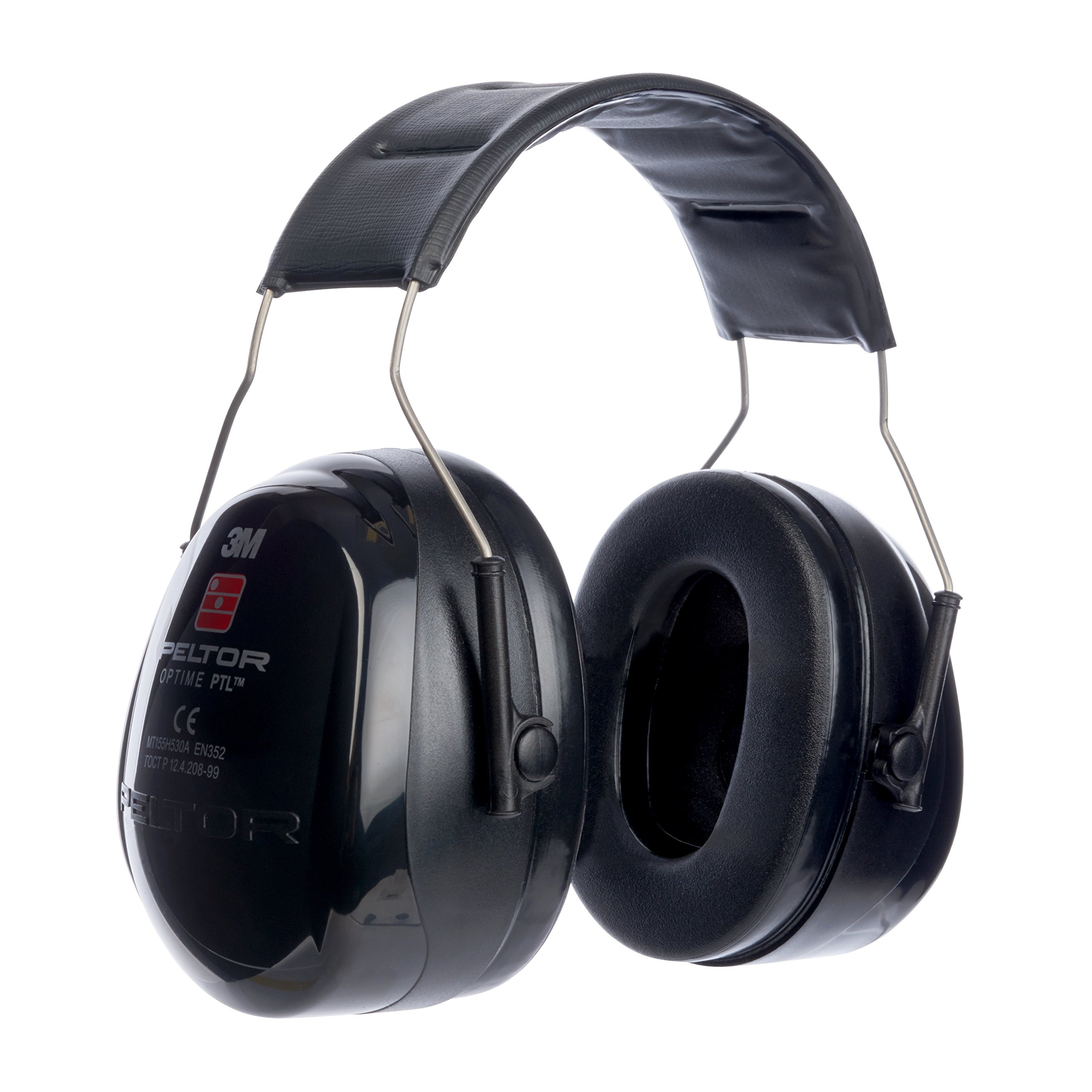 3M PELTOR Optime Push To Listen Earmuffs, 31 dB, Black, Headband, MT155H530A 380