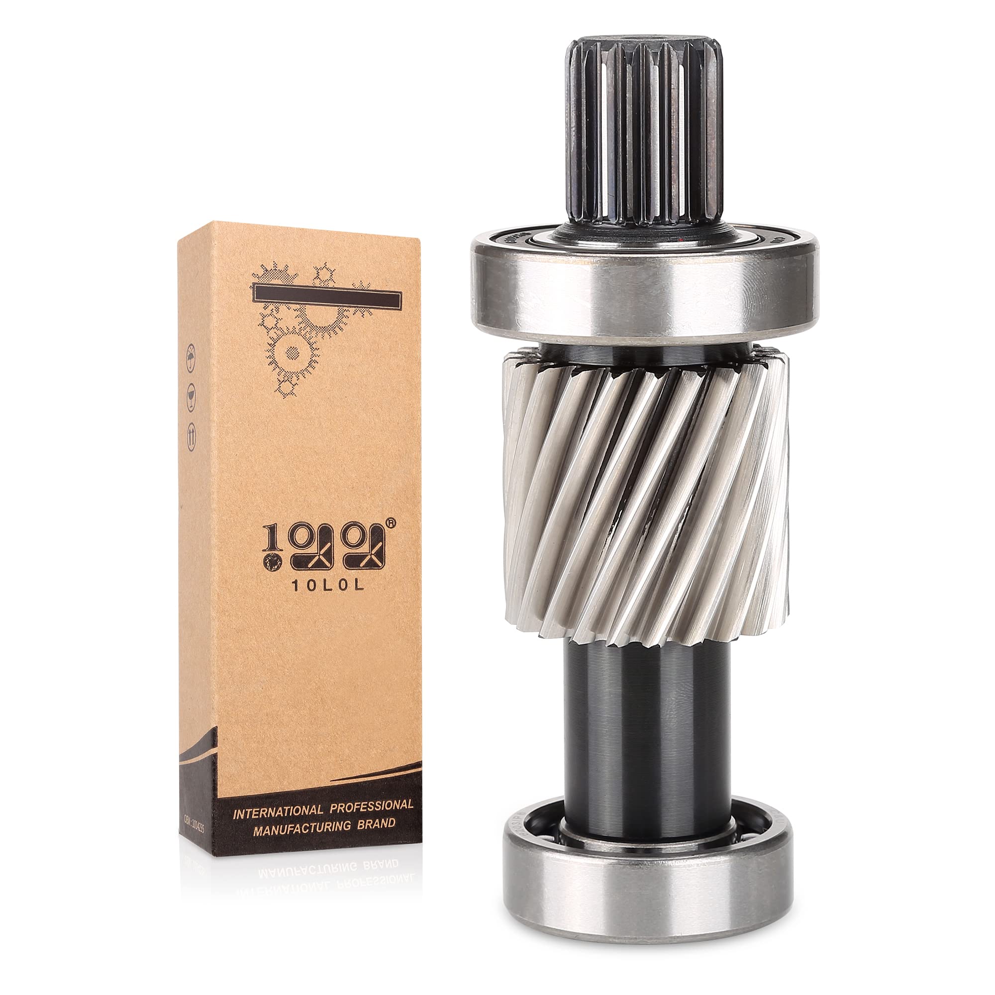 Photo 1 of 10L0L Input Shaft Kit for EZGO TXT 21 Tooth for 1994-up, Marathon 1988-1994 Electric Golf Cart- 1.5" Diameter, Includes Shaft and Bearings, OEM Replaces# 26926-G01, 28095-G01