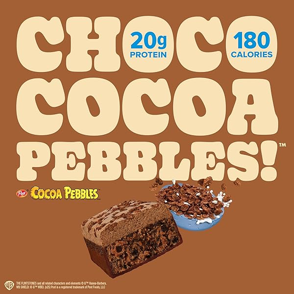 PURE PROTEIN COCOA PEBBLES™ PROTEIN BARS – 20G PROTEIN, 4G SUGAR, 180 CALORIES (4 COUNT) LOW SUGAR* HIGH PROTEIN SNACK – GLUTEN FREE – PERFECT FOR A HEALTHY SNACK.