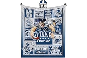 DIZCEGM Throw Blanket Gifts for Men Women, Football Lovers Fan Flannel Soft Blankets, Sport Team Color Lightweight Cozy Merch for Sofa Bed Couch, 50" X 60"