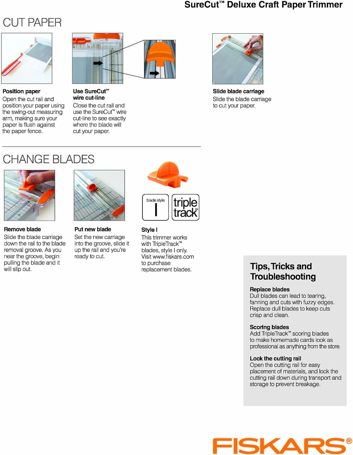 Fiskars 152490-1004 SureCut Deluxe Craft Paper Trimmer, 12 Inch: Arts, Crafts & Sewing