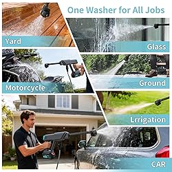 Cordless Pressure Washer Battery Powered; 800PSI