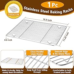 P&P CHEF Baking Sheet and Rack Set, Stainless Steel