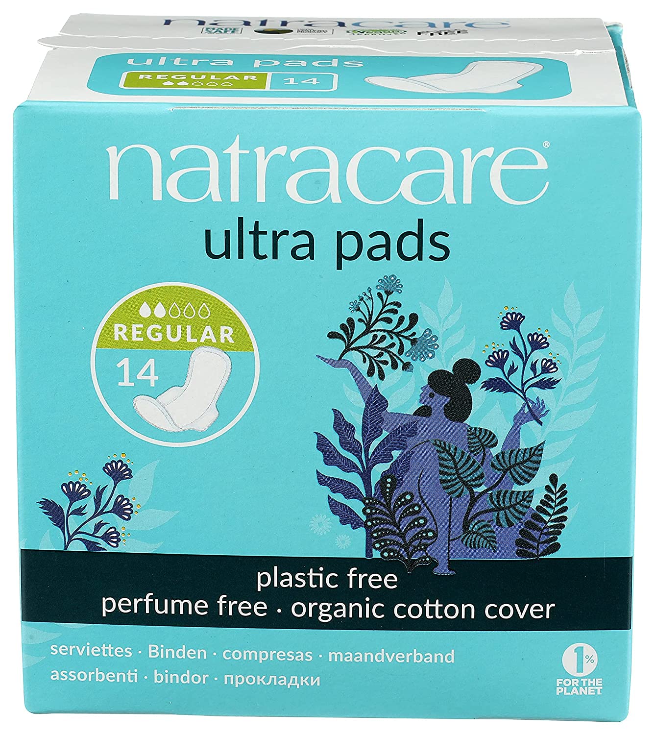 Natracare Organic Cotton Ultra Pads 14 Regular Flow