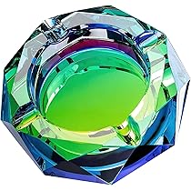 Ashtray,Solid Crystal Outdoor Ashtray,Desktop Cigar Ashtrays for