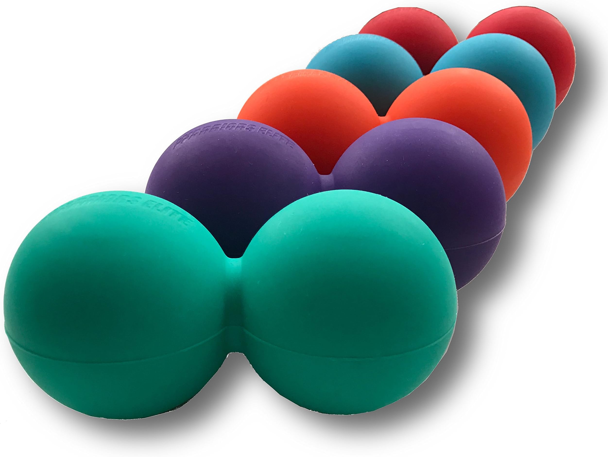 WEFITNESS Peanut Massage Ball –Double Lacrosse Peanut Ball & Firm Deep Tissue Physical Therapy Massage Exercise Ball - Myofascial Trigger Point Roller – Muscle and Acupressure Relief (Orange)